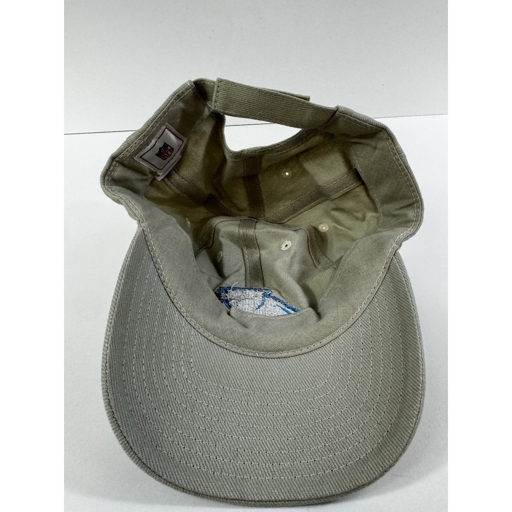Carolina Panthers Men Hat Strap Back Tan Cap Adjustable Logo Football NFL Dad - Picture 6 of 7